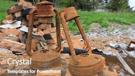  Presentation with disaster - Cool new theme with two old oil lantern backdrop and a coral colored foreground