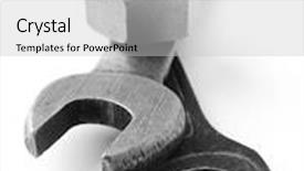  Presentation with nut - Presentation theme featuring two old wrenches with nut background and a light gray colored foreground