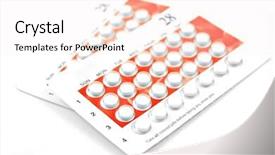  Presentation with control - Slide set featuring two packages of birth control background and a sky blue colored foreground