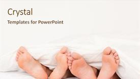  Presentation with sports table tennis two ping - Presentation having two pair of feet next background and a cream colored foreground