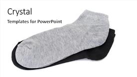  Presentation with ankle - Theme with two pairs of ankle socks background and a white colored foreground