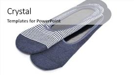  Presentation with ballerina - Slide set with two pairs of ballerina socks on a white background background and a white colored foreground