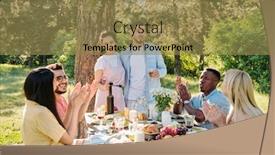  Presentation with german shepherd two young puppys - Presentation theme with two-pairs-of-young-intercultural background and a coral colored foreground