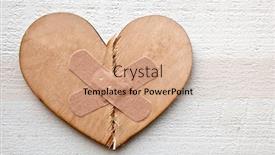  Presentation with forgiveness - Presentation theme having two-parts-of-broken-wooden background and a coral colored foreground