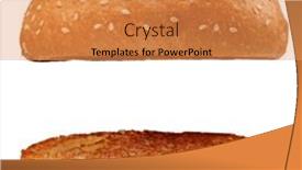  Presentation with parts - PPT theme consisting of two-parts-of-hamburger-bun background and a yellow colored foreground