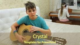  Presentation with people - Beautiful slide set featuring two people in bedroom boy backdrop and a  colored foreground