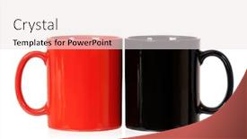  Presentation with black tea - PPT layouts having two-perfect-cups-isolated background and a sky blue colored foreground