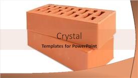  Presentation with white bricks - Presentation theme enhanced with two perforated bricks over white background background and a coral colored foreground