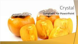  Presentation with fruit - Beautiful slides featuring two-persimmon-fruit-and-one backdrop and a white colored foreground