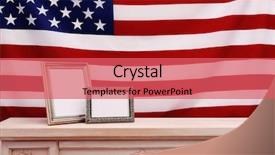 Presentation with metal frames frame and steel - Audience pleasing slide deck consisting of two photo frames with usa backdrop and a coral colored foreground