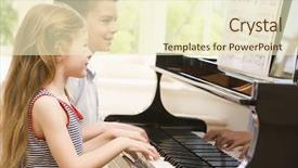  Presentation with piano and violin - Beautiful presentation featuring two pianos - brother and sister playing piano backdrop and a cream colored foreground