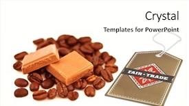  Presentation with fair trade - Slide deck with two pieces of chocolate background and a white colored foreground