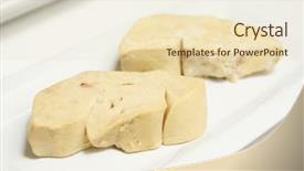  Presentation with foie - Amazing slides having two pieces of duck foie backdrop and a lemonade colored foreground