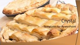  Presentation with railing - Colorful slides enhanced with two pies - closed pie backdrop and a yellow colored foreground