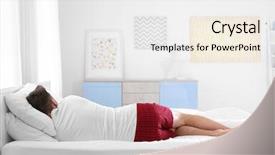  Presentation with sleeping - PPT theme featuring two pillows at home incorrect background and a white colored foreground