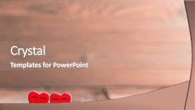  Presentation with hearts - Slides with two pink happy smiling hearts background and a coral colored foreground