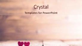  Presentation with cartoon - PPT layouts with two pink happy smiling hearts background and a lemonade colored foreground