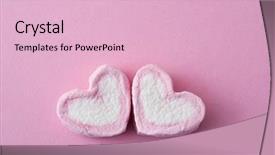  Presentation with pink white - Cool new presentation theme with two pink and white heart backdrop and a lemonade colored foreground