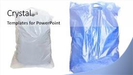  Presentation with plastic bag - PPT theme consisting of two plastic bags background and a white colored foreground