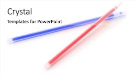  Presentation with glow - Amazing PPT layouts having two plastic glow sticks isolated backdrop and a white colored foreground
