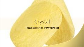  Presentation with potato chips - Audience pleasing presentation theme consisting of two potato chips on white background backdrop and a yellow colored foreground