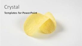  Presentation with potato chips - Slide deck enhanced with two-potato-chips-on-white background and a white colored foreground