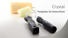  Presentation with paint - Amazing slide deck having two-real-life-condition-paint backdrop and a white colored foreground