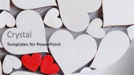  Presentation with true love - Slide set featuring two-red-and-many-white background and a light gray colored foreground