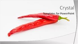  Presentation with chili - Colorful PPT layouts enhanced with two-red-chili-peppers-lying backdrop and a white colored foreground