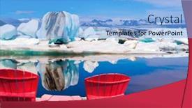  Presentation with water sun - Cool new PPT layouts with two-red-comfortable-sun-loungers backdrop and a light blue colored foreground