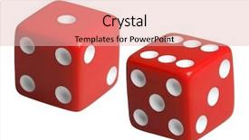  Presentation with roll - PPT theme having two red dice background and a lemonade colored foreground