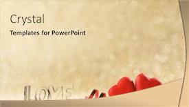  Presentation with golden lights - Slides having two-red-handmade-wooden-hearts background and a lemonade colored foreground