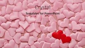  Presentation with wedding invitation card - Colorful slides enhanced with two-red-hearts-on-valentine backdrop and a coral colored foreground