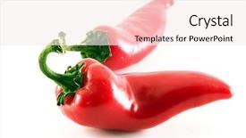  Presentation with jalapeno - Amazing PPT theme having two red hot jalapeno peppers backdrop and a sky blue colored foreground