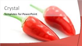  Presentation with peppers - Theme with two-red-peppers-isolated background and a  colored foreground