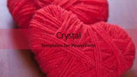  Presentation with thread - Colorful PPT theme enhanced with hearts closeup on wooden background backdrop and a red colored foreground