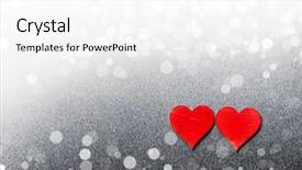  Presentation with hearts - Slides having two red wooden hearts background and a white colored foreground