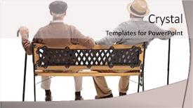  Presentation with studio - Presentation with two relaxed senior gentlemen background and a light gray colored foreground