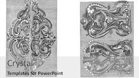  Presentation with engraving - Theme enhanced with two-representations-on-a-two background and a light gray colored foreground