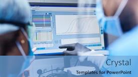  Presentation with data analysis - Theme enhanced with two-researchers-at-data-analysis background and a light blue colored foreground