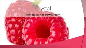  Presentation with white - PPT theme having two-ripe-raspberries-isolated background and a white colored foreground