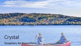  Presentation with rivers - Slide deck consisting of two rivers ontario canada background and a light blue colored foreground