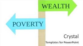  Presentation with road signs - Cool new theme with two roads wealth - conceptual road signs on choice backdrop and a white colored foreground
