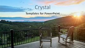  Presentation with chairs - Presentation theme consisting of two-rocking-chairs background and a light blue colored foreground