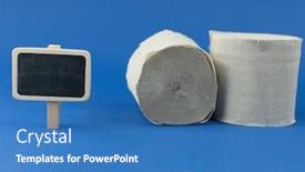  Presentation with hygiene - Audience pleasing slide deck consisting of two-rolls-of-toilet-paper backdrop and a teal colored foreground