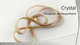  Presentation with rubber - Cool new presentation theme with two rubber bands on plain backdrop and a white colored foreground