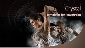  Presentation with rugby players - Slide set with two-rugby-players-in-action background and a wine colored foreground