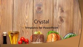  Presentation with salad - Amazing presentation having two sandwiches with salad ham backdrop and a coral colored foreground