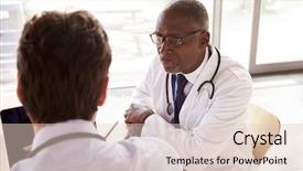  Presentation with healthcare diversity - Audience pleasing PPT theme consisting of two senior healthcare workers backdrop and a lemonade colored foreground