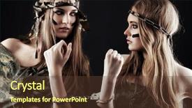  Presentation with two black women - Beautiful presentation featuring two sexy women in military uniform posing against black background backdrop and a tawny brown colored foreground